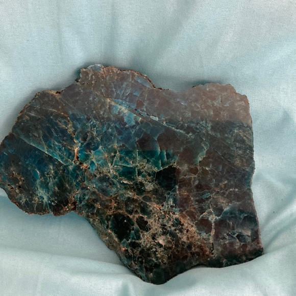 Blue apetite slab. Beautiful blues and lighter blues with lots of druzy.